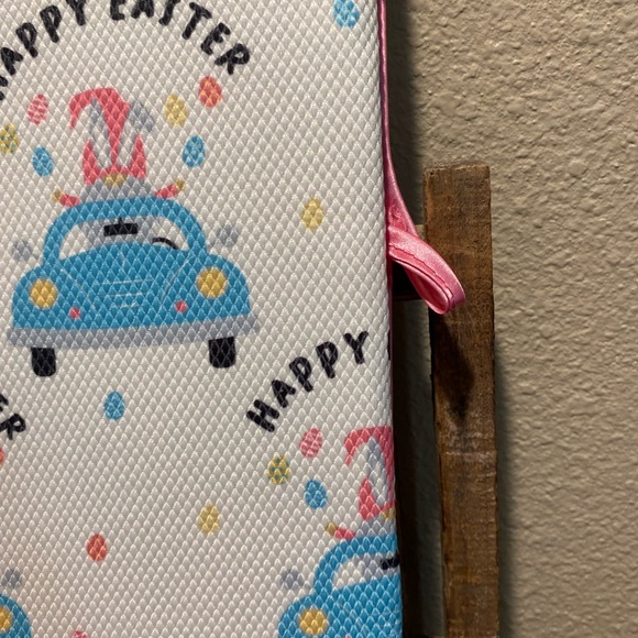 Gnome Easter Dish Drying Mat, Bunny Gnome Driving A Blue Car Dish Drying Mat - Picture 8 of 13